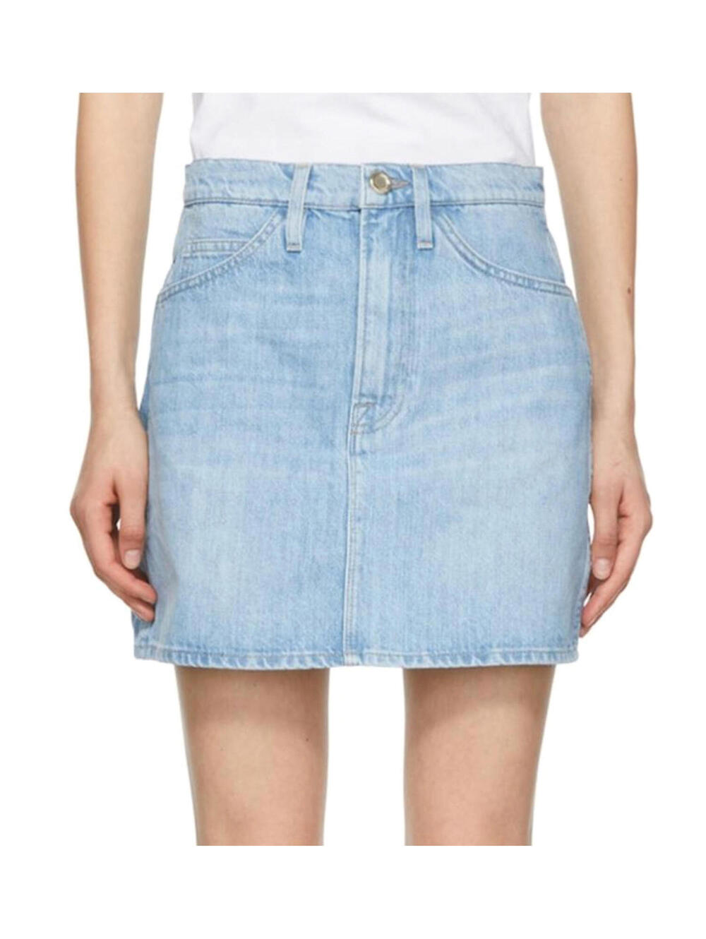 FRAME Women's Denim "Le Italien" Mini Skirt in Turin Light Wash Size 24
